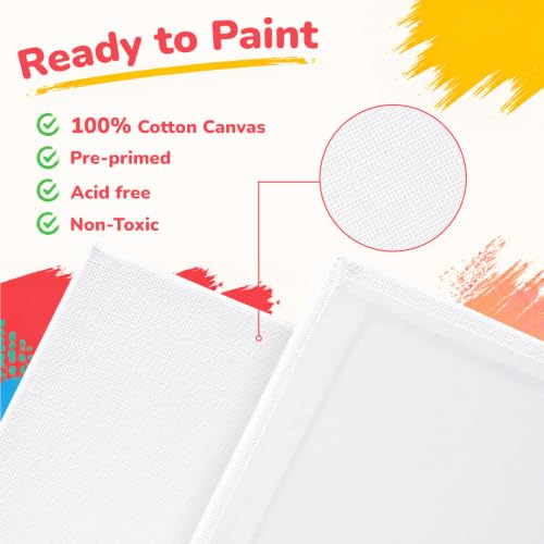 100 Pack 9x12 Inch Canvas Boards for Painting, Canvas Panels, 100% Cotton - size: 9"x12"- 100pcs