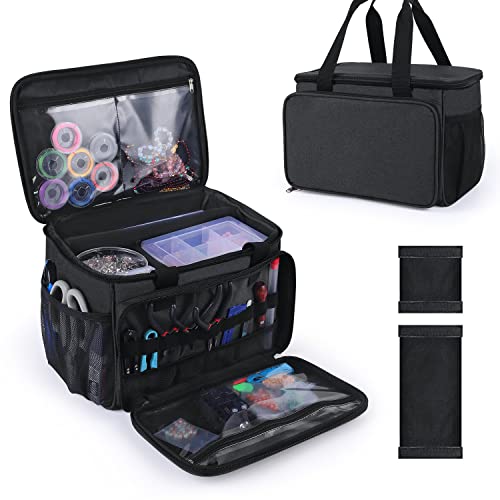 Sewing Basket Bead Organizers and Storage Adjustable Compartments Bead Bag | Diamond Painting Storage Jewelry Making Kits Organizer for Sewing Tools Diamond Art Accessories and Tools