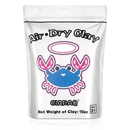 CiaraQ Air Dry Clay Kit – White Modeling Clay | for Crafting & DIY Projects, Creative Gift for Easter, Halloween, and Christmas. 10 oz/Bag - color: White