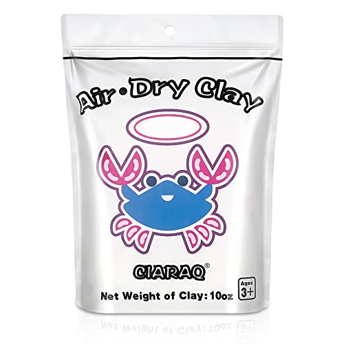 CiaraQ Air Dry Clay Kit – White Modeling Clay | for Crafting & DIY Projects, Creative Gift for Easter, Halloween, and Christmas. 10 oz/Bag - color: White
