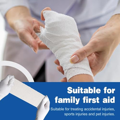 AZEN 200 Pack Gauze Rolls Bandages, 3 in x 4.1 Yards, First Aid Supplies & Premium Medical Supplies, Bandage Wrap Vet Wrap - color: 200p, size: 3IN