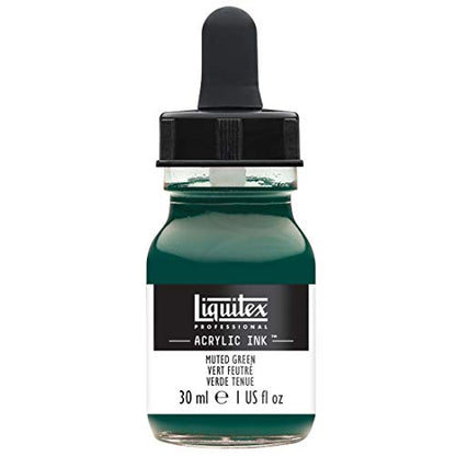 Liquitex Professional Acrylic Ink, 1-oz Jar, Muted Green - color: Muted Green, style: 1-oz Jar