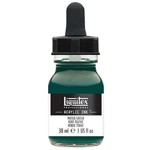 Liquitex Professional Acrylic Ink, 1-oz Jar, Muted Green - color: Muted Green, style: 1-oz Jar