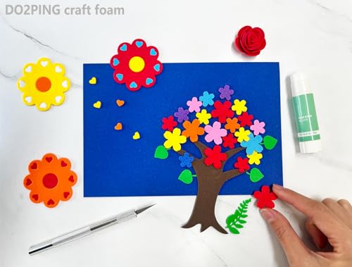 Do²ping White Foam Sheets Crafts, 8.5x5.5 Inch Eva Craft Foam Paper for Crafts Project Classroom Scrapbook DIY Cosplay (White-10 Sheets)