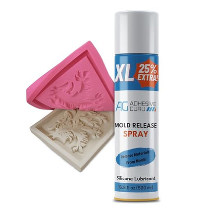 Silicone Mold Release Spray (16.9 fl oz / 500ml) Release Agent for Epoxy Resin, Candle & All Molds | Smooth, Non-Stick Lubricant for Easy Removal - size: 1 Pack