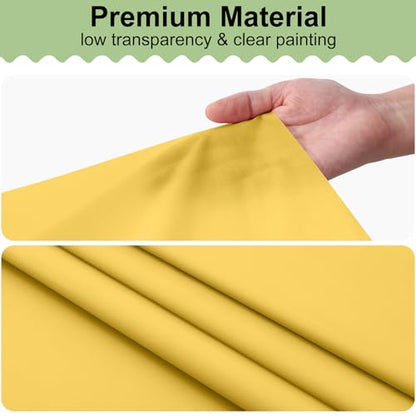misaya 6 Packs Plastic Table Cloth Yellow Disposable Tablecloth - color: Yellow, size: 54" X 108"