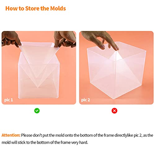1pc Super Pyramid Silicone Mould Resin Craft Jewelry Crystal Mold Large Pyramid Resin Casting Silicone Jewelry Molds for Paperweight for Home Decoration Office Desk,15.7cm/6 inch +Plastic Frame | Epoxy Resin Casting Mold with Plastic Frame for Orgonite, P