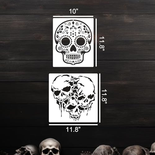 Skull Stencil Skull Stencils for Painting 12" - style: Skull/12in