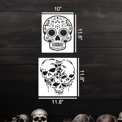 Skull Stencil Skull Stencils for Painting 12" - style: Skull/12in