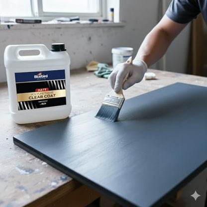 Bluebird Polyurethane Clear Coat for Furniture, Paintings, Water-Based Professional Varnish (Matt, 135.2 Fl Oz) - color: Matt, size: 135.2 Fl Oz