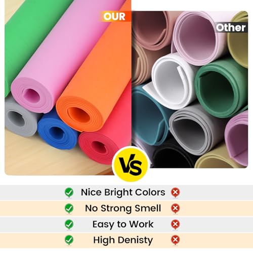 Do²ping Yellow Eva Foam Sheets Roll, 10mm EVA Craft Foam 39''x13.9'' High Density 86kg/m3 for Halloween Cosplay DIY - color: Yellow, size: Thickness 10mm