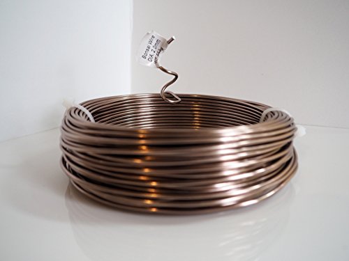 Anodized Aluminum 2.0mm Bonsai Training Wire 250g Large Roll (95 feet) - Choose Your Size and Color (2.0mm, Brown) - color: Brown, size: 2.0mm