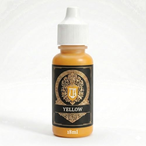 Ludus Bellum Miniature Paint Yellow Color 18ml Dropper Bottle, Professional Acrylic Paint for Miniatures & Models, Provides Quality Acrylic Tones and Shades for Warhammer 40K D&D Figures - color: Yellow