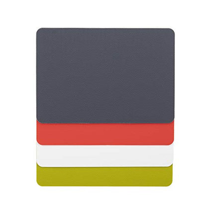 Dexas Heavy Duty Cutting Board Grippmat, Flexible Cutting Boards for Kitchen, Set of 4, Non Slip Plastic Board Cutting Mat 5.5 by 8 Inches Gray, Red, White and Green Set, Kitchen Gadgets - color: Gray/ Red/ White/ Green, size: 5.5 x 8 inches