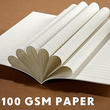 Mimorou 100 Pcs A5 Journals Notebooks Bulk,Brown,Lined - color: Black, Brown, style: Lined
