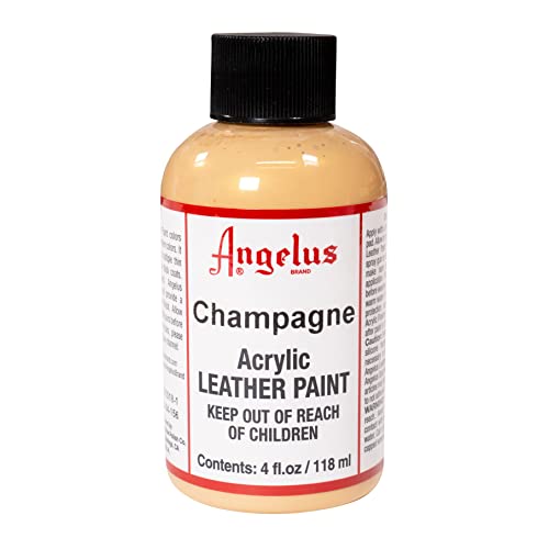 Angelus Acrylic Leather Paint, 4 oz, Champagne - color: Champagne, size: 4 Fl Oz (Pack of 1)