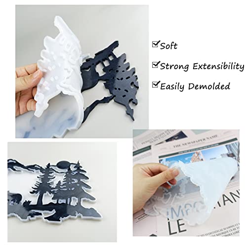 Bear's Family Epoxy Casting Mold for Wall Hanging Mount Decor, DIY Door Art Home Party Unique Decoration, Resin Silicone Mold