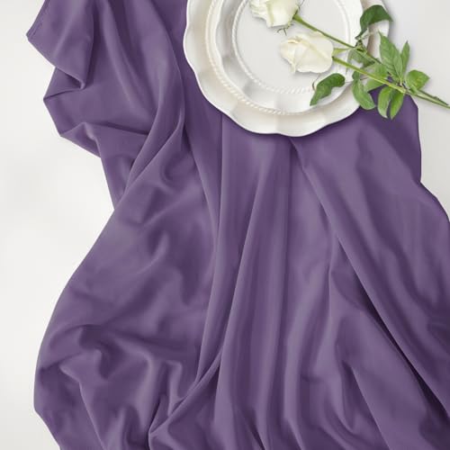 Manyshofu Lavender Mesh Fabric by The Yard 4-Way Stretch, 60 Wide (5 Yard) - color: Lavender, size: 5 Yard