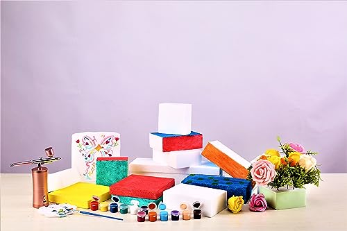 AMZQNART 8pcs 6x4x2in Craft Foam Blocks White for DIY Crafting and Model - size: 6×4×2in-8pcs