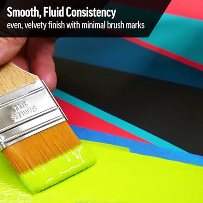 GOLDEN SoFlat Matte Acrylics, Fluorescent Violet, 4 fl. oz. Jar | Artist grade paint with gouache-like matte coverage, acrylic durability, and smooth self-leveling consistency.
