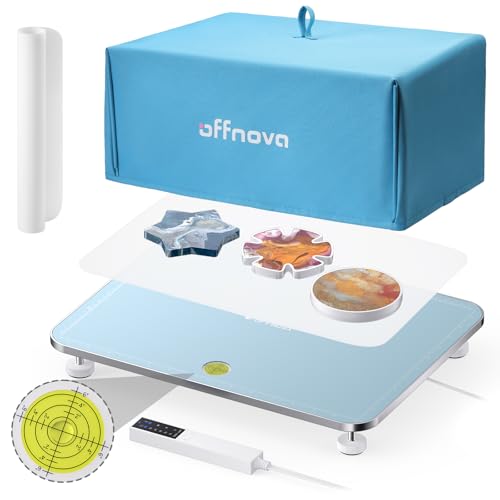 OFFNOVA Resin Heating Mat & Leveling Table, 2-in-1 Resin Tools for Epoxy Resin, Resin Curing Machine for Resin Molds, Undeformed Resin Dryer with Smart Timer & Temperature Control, Silicone Mat - size: 12*16" Resin Curing Kit