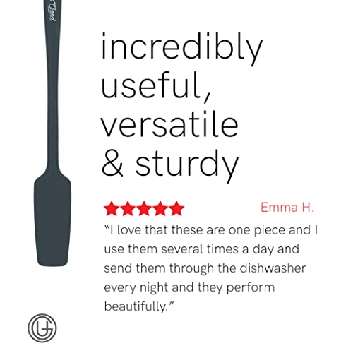UpGood Silicone Spatula Set 600°F - High Heat Resistant Nonstick, Small and Large Kitchen Spatulas - Flexible BPA Free Professional Grade Cookware - Utensils for Cooking, Baking, Mixing(3 Pcs, Grey) - color: Gray, size: 3 Piece Set