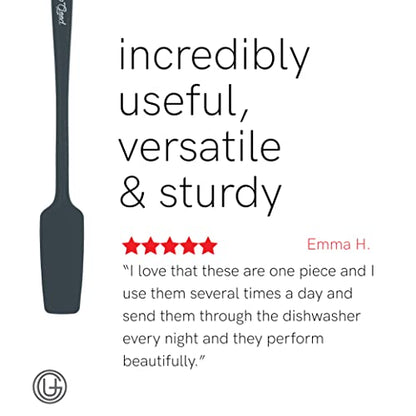 UpGood Silicone Spatula Set 600°F - High Heat Resistant Nonstick, Small and Large Kitchen Spatulas - Flexible BPA Free Professional Grade Cookware - Utensils for Cooking, Baking, Mixing(3 Pcs, Grey) - color: Gray, size: 3 Piece Set