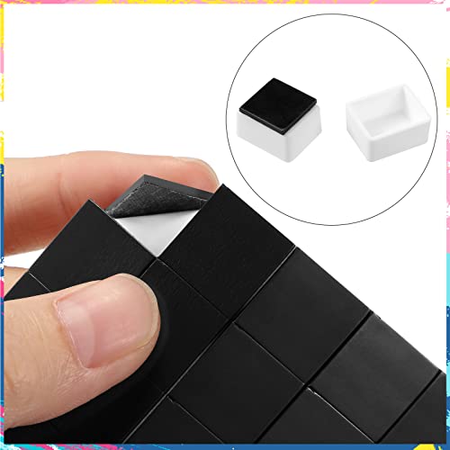 Queekay 150 Pcs Watercolor Half Pans Empty with 150 Pcs Magnetic Stripe White Plastic Paint Containers Artist Half Pans Watercolor Tin Fit for Oils or Acrylics Travel Art Drawing