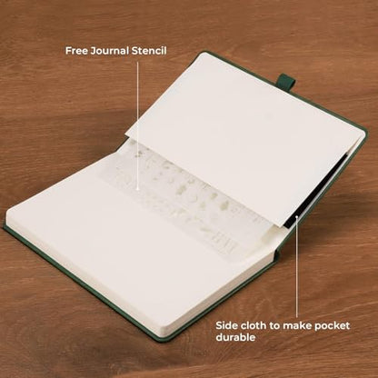 AHGXG Blank Journal Notebook, 192 Pages, A5 Medium Size (5.7'' x 8.3'') - color: Light Green, style: Unlined