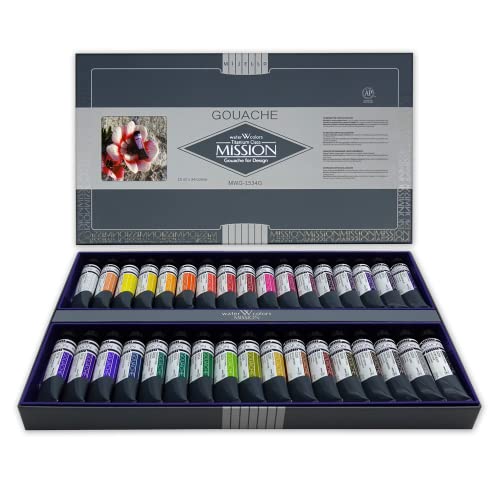 Mijello Titanium Class Gouache Watercolor MWG-1534G 34 Color