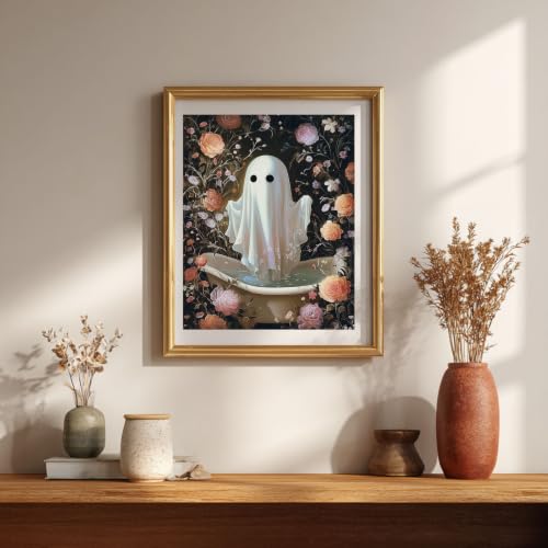 Gemozaic Halloween Paint by Numbers Kit for Adults - Cute Bathtub Ghost - color: MT23100