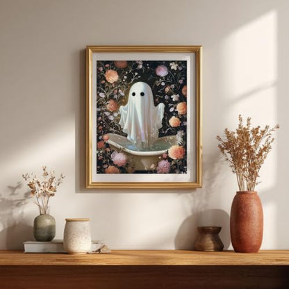 Gemozaic Halloween Paint by Numbers Kit for Adults - Cute Bathtub Ghost - color: MT23100