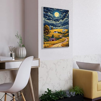 ATDMS Landscape Paint by Numbers Kit for Adults with Frame, 8x12 Inch - color: Landscape 273