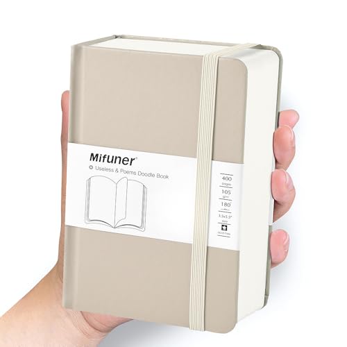 Mix Media Pad,3.5"x5.5" Small Hardcover Leather Art Sketchbook,105 GSM 200 Sheets/400 Pages Acid Free Artistic Painting Drawing Sketching Writing Paper, Handy Pocket Journal Notebook. Grey - color: 105gsm-grey