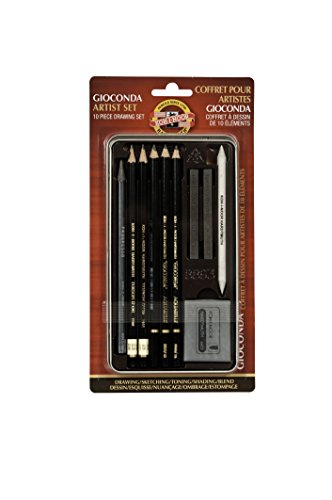 Koh-I-Noor Gioconda 10-Piece Artist Set, Packed in Tin (8893.BC) - size: 10 Piece Set, style: Packed in Tin