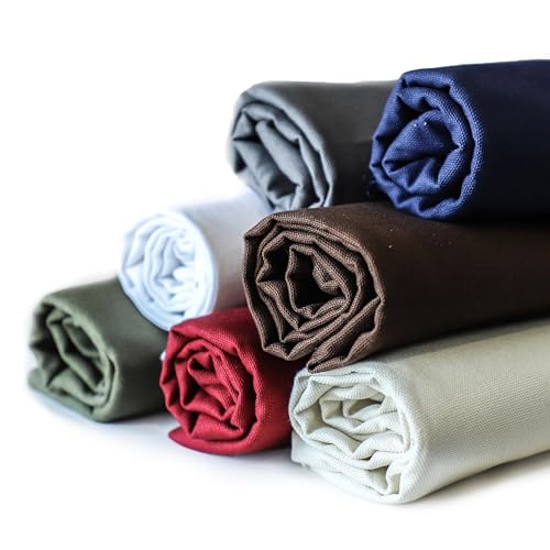 Simple&opulence Canvas Fabric by the Yard, 59'' Wide, Premium Natural Cotton Duck Canvas Fabric for Crafts, Upholstery, Home Decor, Sewing DIY Cloth (Linen,1 Yard) - color: Linen, size: 1 Yard (36"x59")