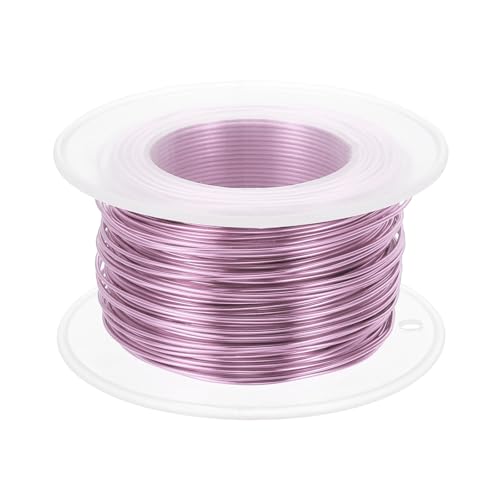 PATIKIL 20 Gauge 0.8mm Aluminum Craft Wire, 98.4 Ft Metal Wire Armature Bendable Wire for Jewelry Making Metal Wrap DIY, Light Pink - color: Light Pink, size: 0.8 mm x 30 m