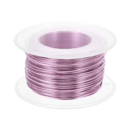 PATIKIL 20 Gauge 0.8mm Aluminum Craft Wire, 98.4 Ft Metal Wire Armature Bendable Wire for Jewelry Making Metal Wrap DIY, Light Pink - color: Light Pink, size: 0.8 mm x 30 m