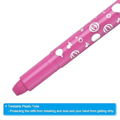 PATIKIL Watercolor Gel Crayon, 6Pcs Twist Coloring Pink Crayon - color: Pink