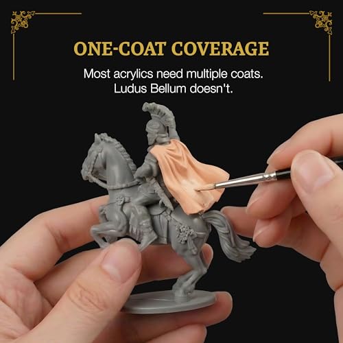 Ludus Bellum Miniature Paint Light Peach Color 18ml Dropper Bottle | Professional Acrylic Paint for Miniatures & Models, Provides Quality Acrylic Tones and Shades for Warhammer 40K D&D Figures - color: Light Peach