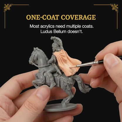 Ludus Bellum Miniature Paint Light Peach Color 18ml Dropper Bottle | Professional Acrylic Paint for Miniatures & Models, Provides Quality Acrylic Tones and Shades for Warhammer 40K D&D Figures - color: Light Peach