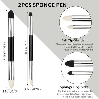N NOROCME 10 PCS Blending Stumps,Sponge Pens and Sandpaper Pencil Sharpener | Kneaded Eraser,Tortillions Paper Art Blenders,Washable Reusable,for Student Artist Charcoal Sketch Drawing - size: 10 Pcs