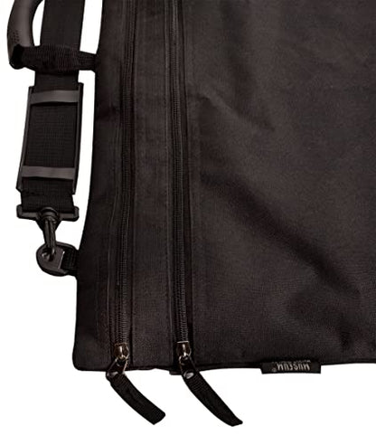 Soho Urban Artist Art Portfolio Case Artwork Tote Bag, Heavy Duty Nylon, 2 Zippered Pockets, Handle & Shoulder Strap LightWeight Large Capacity for Drawings, Posters, 23x31 Inches Black