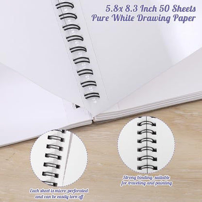 9×12 Inch Marker Paper Pad, 50 Sheets, Bleedproof Spiral Sketchbook | 120gsm Acid-Free Paper, Tear-Off Pages, Lays Flat, for Alcohol Markers, Pens, Acrylics & Sketching - size: 9×12 Inch (1 Pack)