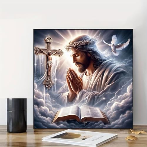 Jesus Paint by Numbers Kit for Adults, Paint by Number for Adults 16x16 in | Paint by Numbers Kit for Adults, Acrylic Painting by Numbers, DIY Arts and Crafts for Gifts or Home Decor - color: Jesus