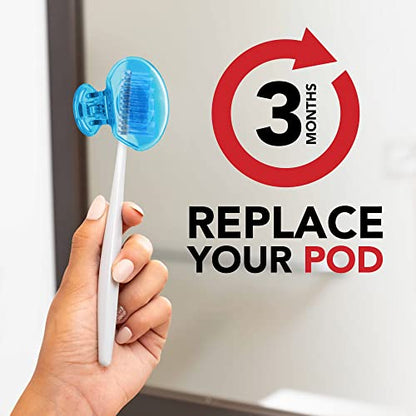 Steripod Clip-On Toothbrush Protector,Green and Blue,2 Count (Pack of 12) - color: Green and Blue, size: 2 Count (Pack of 12)