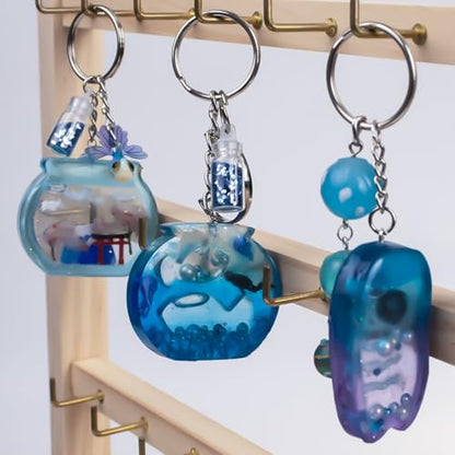 Resin Shaker Silicone Molds and Seal Films Casting Set Pack of 12 Enchanted Japanese Jewelry Charm Koinobori Mt Fuji Goldfish Bowl - color: Fish Tank, Torii, Mt Fuji, Carp Streamer Craft Pack of 12