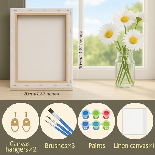 TAOPAOLAB Washing Machine Paint by Numbers Kit for Adults - DIY Ducklings Standing in Laundry Room Painting on Canvas 8x12n, Framed Acrylic Paint Set for Beginners, Art for Decoration/Gifts - color: FM05344, size: 8×12in Framed