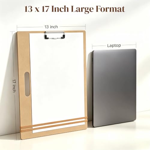 13"x17" Drawing Board with Clip, Rubber Bands and Carry Handle | Portable Lightweight Art Board For Sketching, Durable Watercolor Board For Artists Indoor Outdoor Use, Art Supply - size: 13"x17", 1 Pack