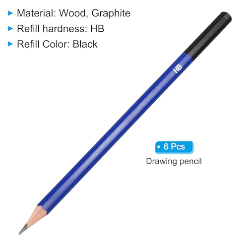 PATIKIL HB Drawing Pencils for Sketching, 6PCS Sketch Pencils for Drawing Art Pencils Graphite Wood Pre-sharpened for Drawing Sketching Artists, HB Pencils - size: 1 Count (Pack of 1), style: HB